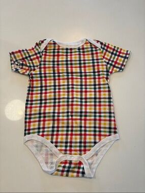 Kids Canadiana Stripes by HBC Multi-Color Plaid Onesie
